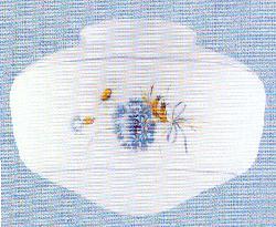 BLUE FLORAL SCHOOL HOUSE SHADE (EACH)